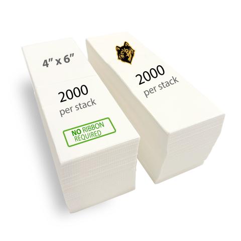 4000 pcs 4" x 6" Fanfold Direct Thermal White