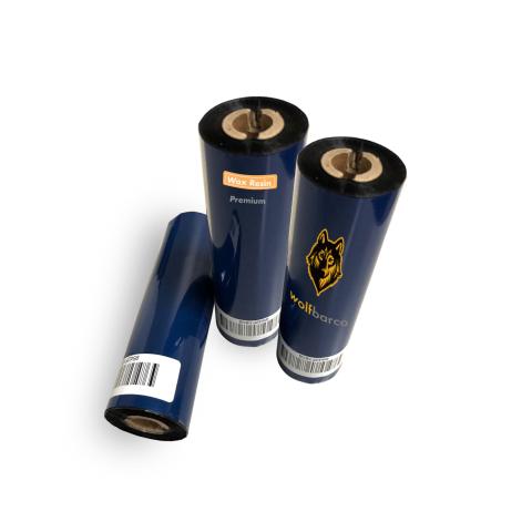 3.31" x 243' (84 mm x 74 m) Premium Wax-Resin Ribbon for Zebra Printers Coated side in (CSI) 1/2" Core